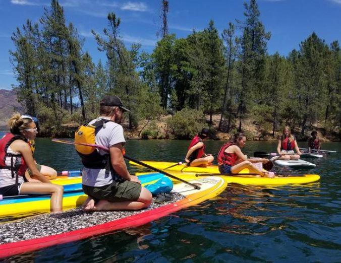Group kayak at Whiskeytown lake.