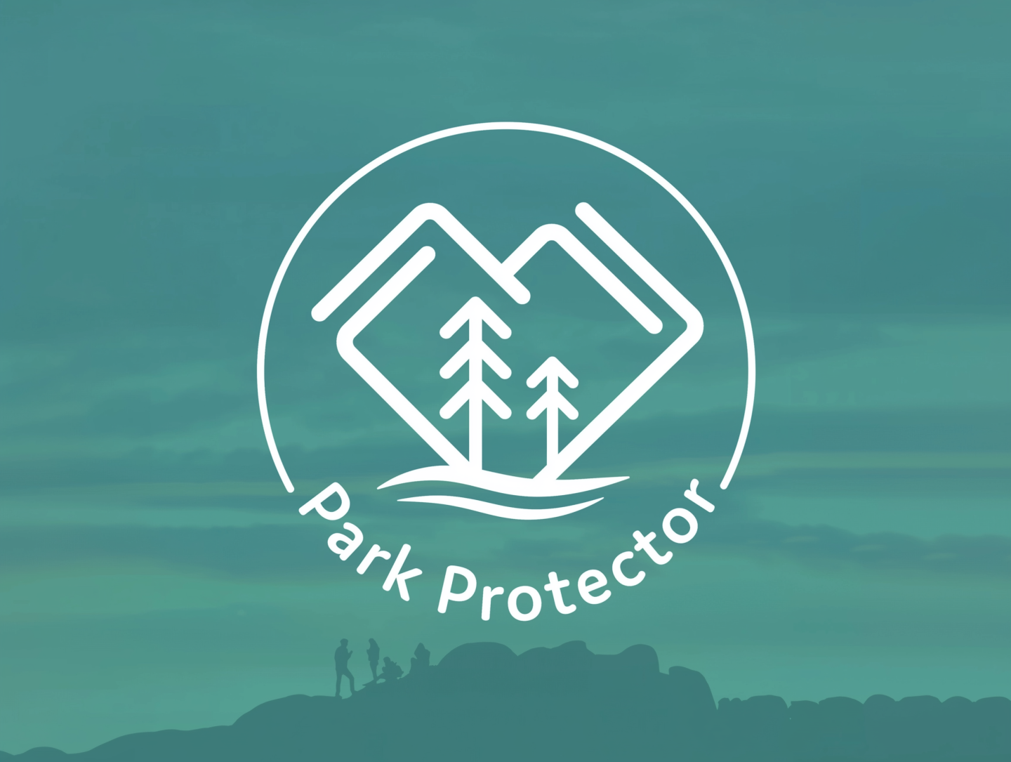 Park Protector logo with mountains and trees.